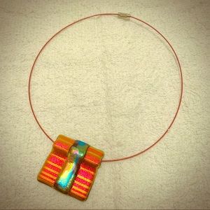 Artistic Glass Pendant Necklace
